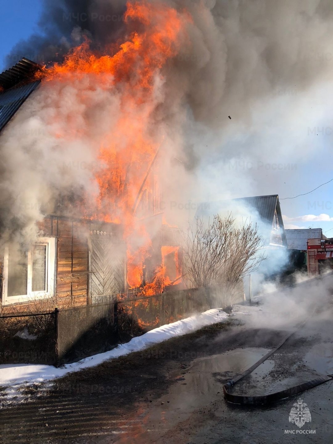 Пожар в Ангарском городском округе